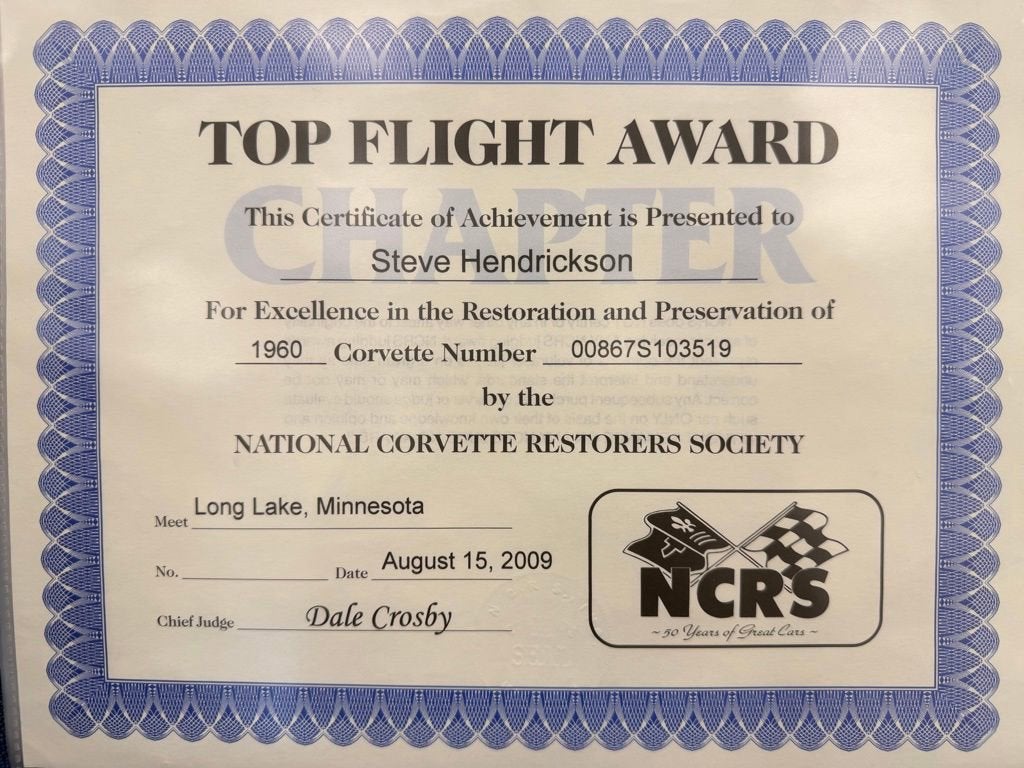 1960 Chevrolet CORVETTE COUPE Base