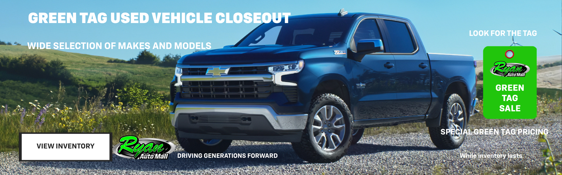Ryan Auto Mall’s Used Green Tag Closeout Inventory