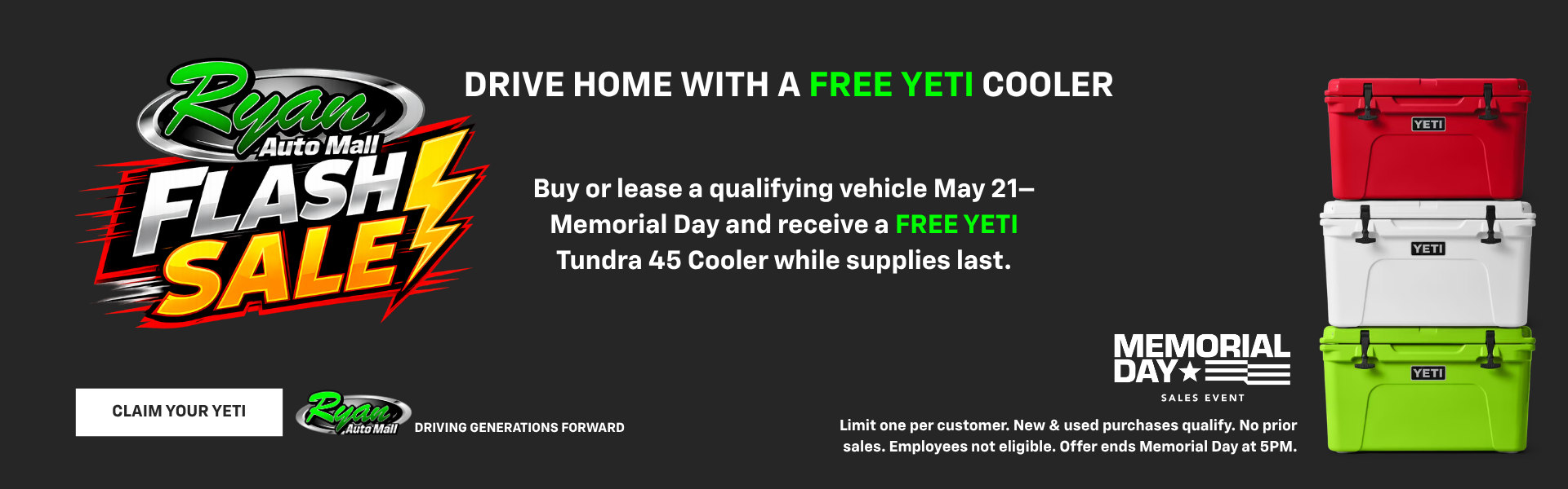 Memorial Day YETI giveaway