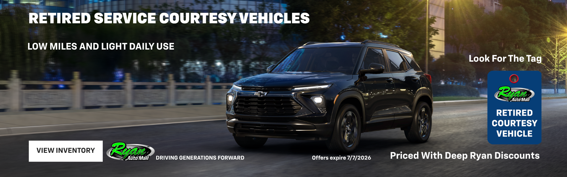 Ryan Auto Mall’s Retired Service Vehicle Inventory