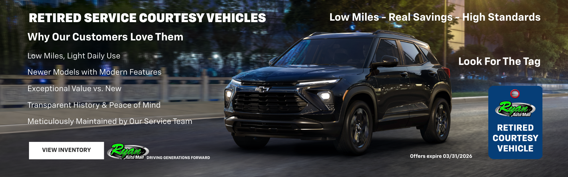 Retired Service Courtesy Vehicles 