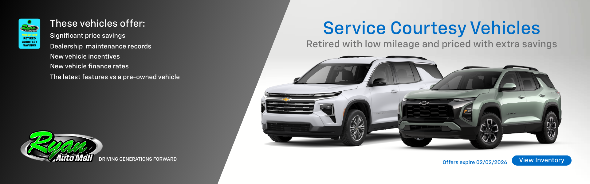 Retired Service Courtesy Vehicles 