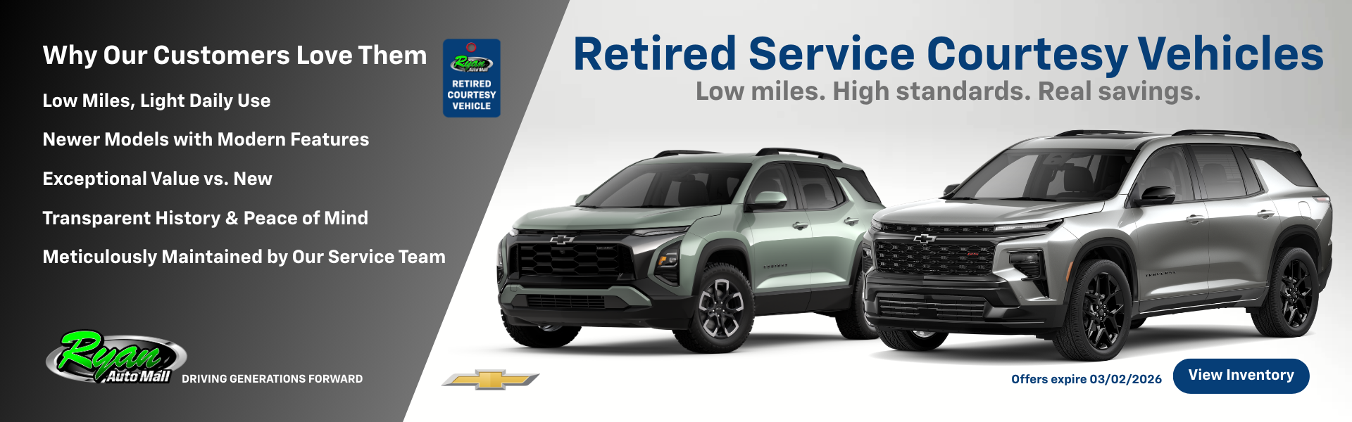 Retired Service Courtesy Vehicles 